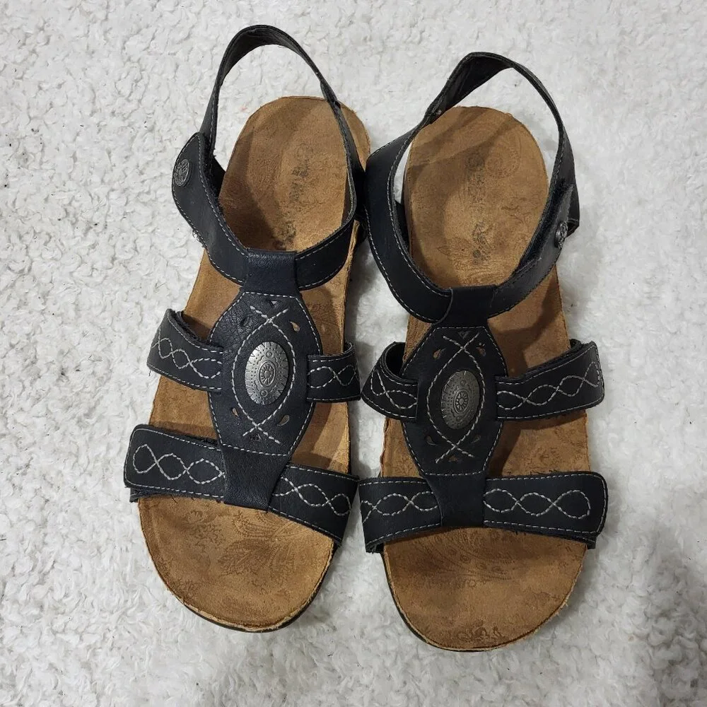 BEARPAW Women's Ridley II Sandal  Black Women's 10